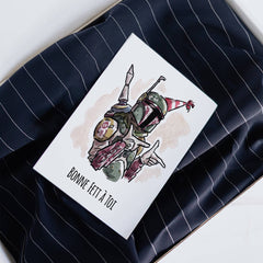 "Bonne Fett" - Galactic Sci-Fi Geek Nerdy Birthday Card | L.A. Mood Comics and Games
