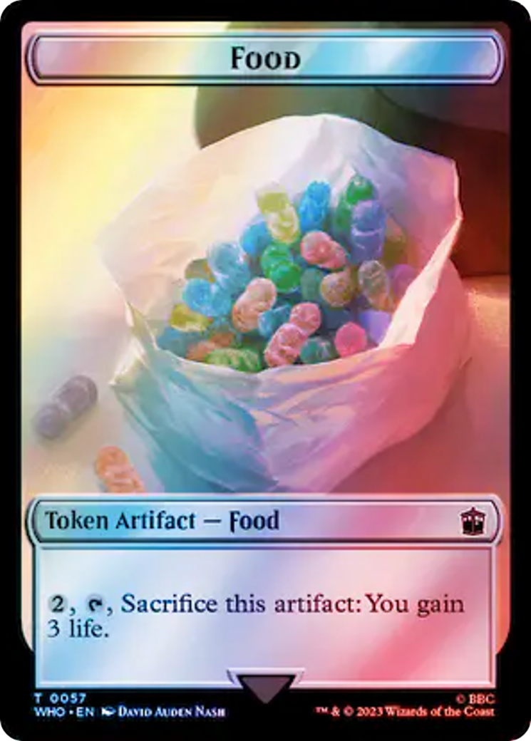 Alien Angel // Food (0057) Double-Sided Token (Surge Foil) [Doctor Who Tokens] | L.A. Mood Comics and Games