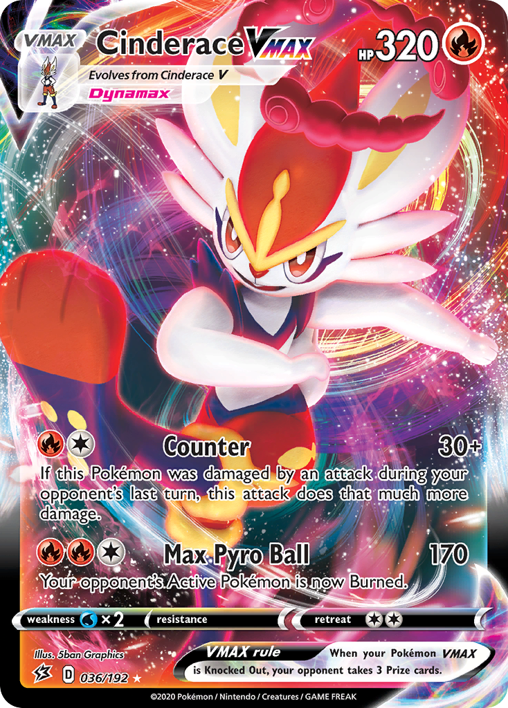 Cinderace VMAX (036/192) [Sword & Shield: Rebel Clash] | L.A. Mood Comics and Games