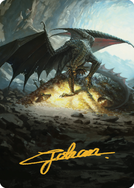 Ancient Copper Dragon Art Card (04) (Gold-Stamped Signature) [Commander Legends: Battle for Baldur's Gate Art Series] | L.A. Mood Comics and Games