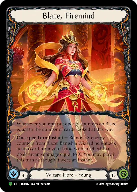 Blaze, Firemind [HER117] (Promo)  Rainbow Foil | L.A. Mood Comics and Games