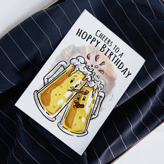 "Cheers to a Hoppy Birthday" - Funny Beer Birthday Card | L.A. Mood Comics and Games