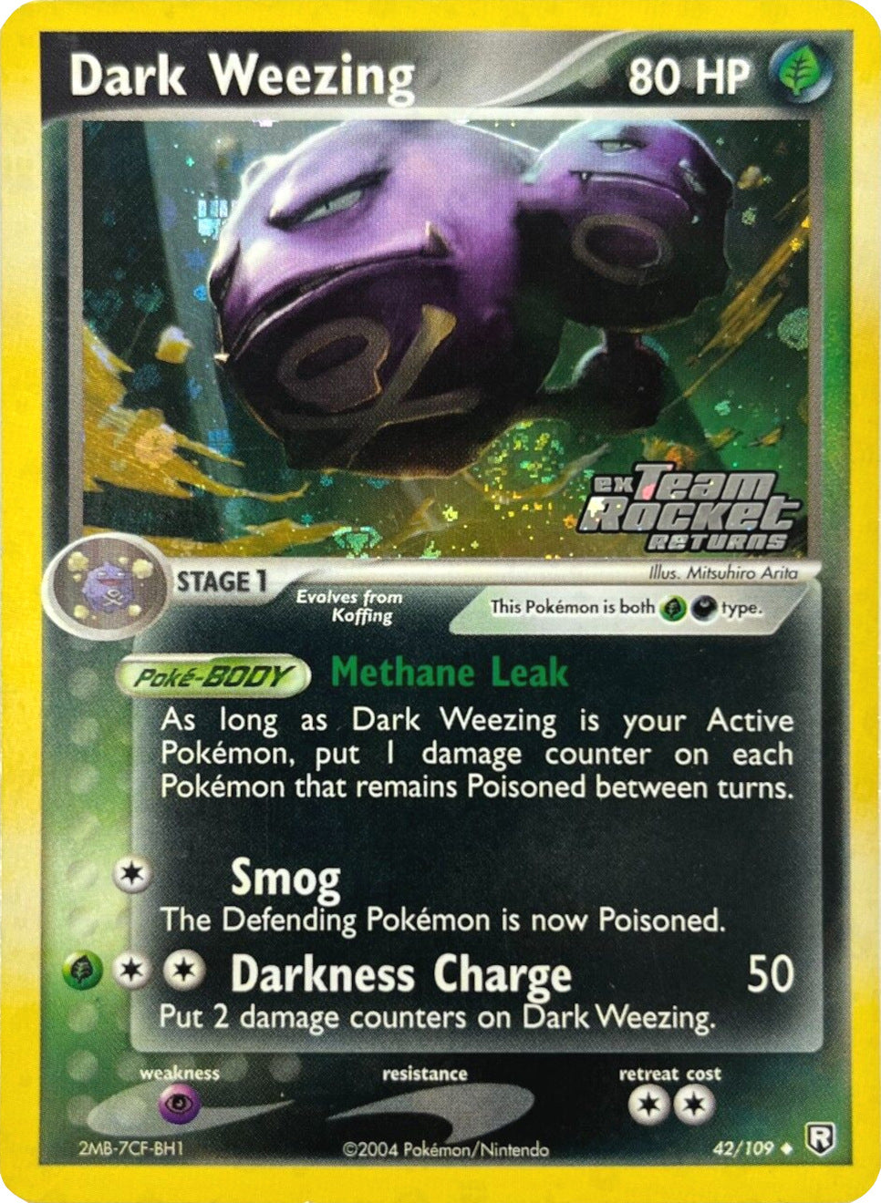Dark Weezing (42/109) (Stamped) [EX: Team Rocket Returns] | L.A. Mood Comics and Games