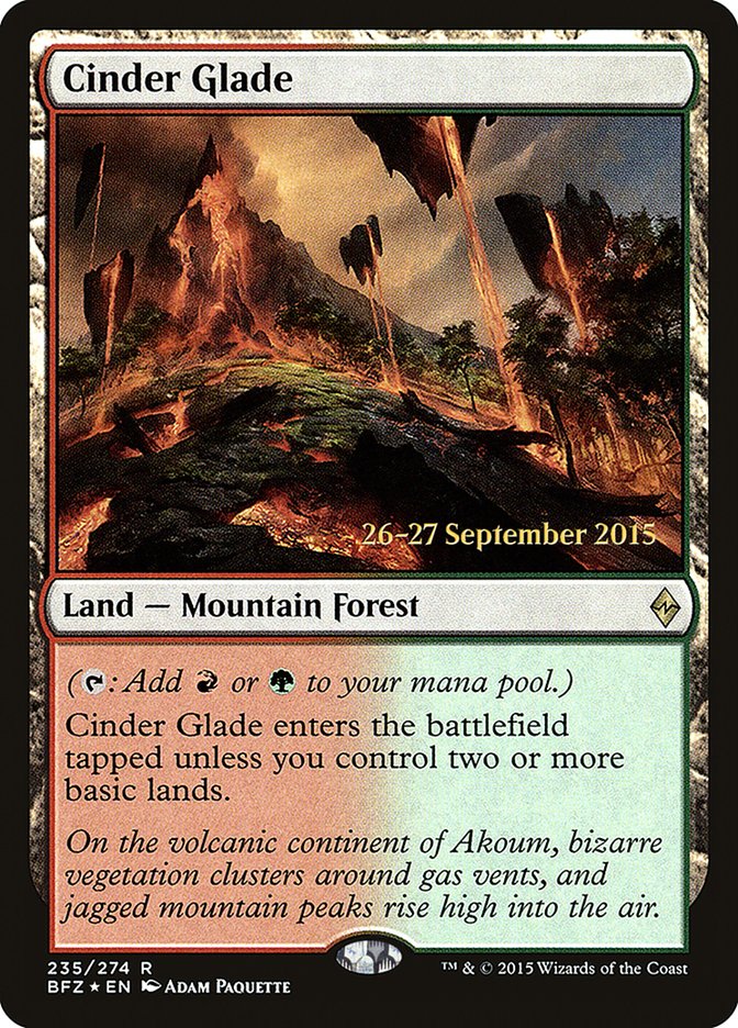 Cinder Glade [Battle for Zendikar Prerelease Promos] | L.A. Mood Comics and Games