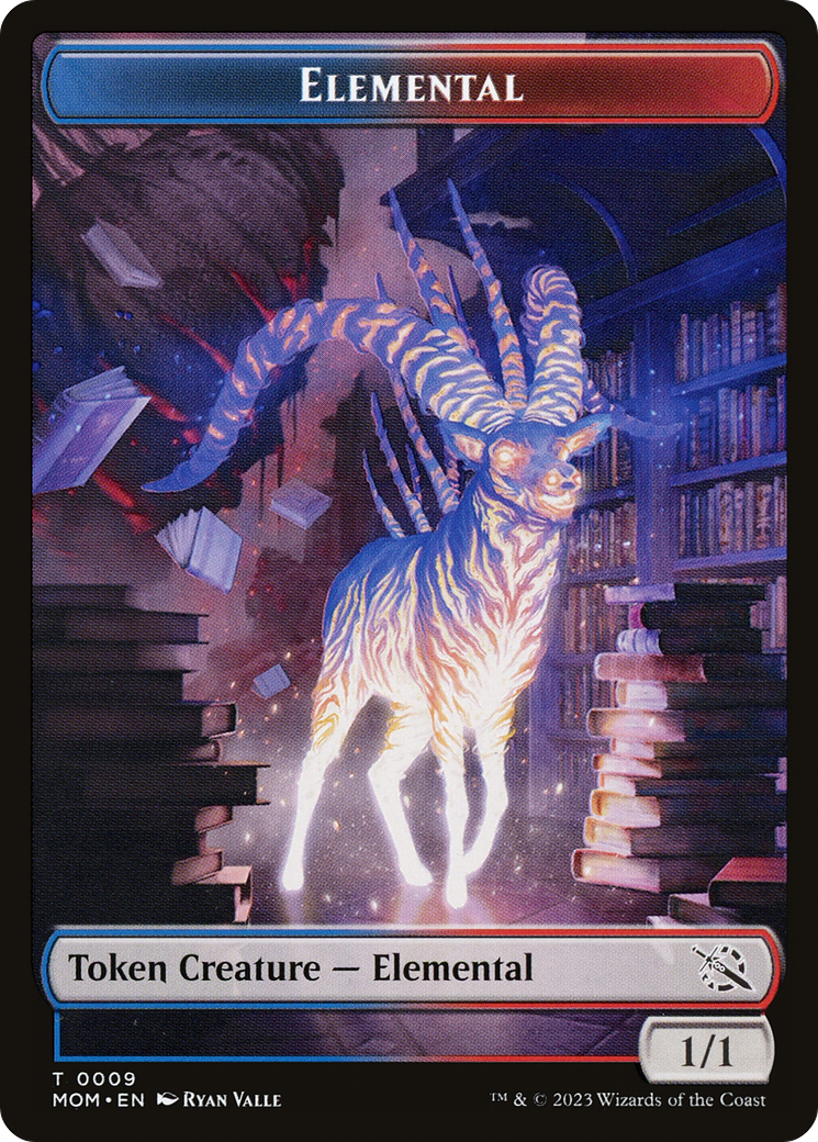 Elemental (09) // Dinosaur Double-Sided Token [March of the Machine Tokens] | L.A. Mood Comics and Games