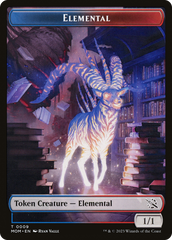 Elemental (09) // Dinosaur Double-Sided Token [March of the Machine Tokens] | L.A. Mood Comics and Games