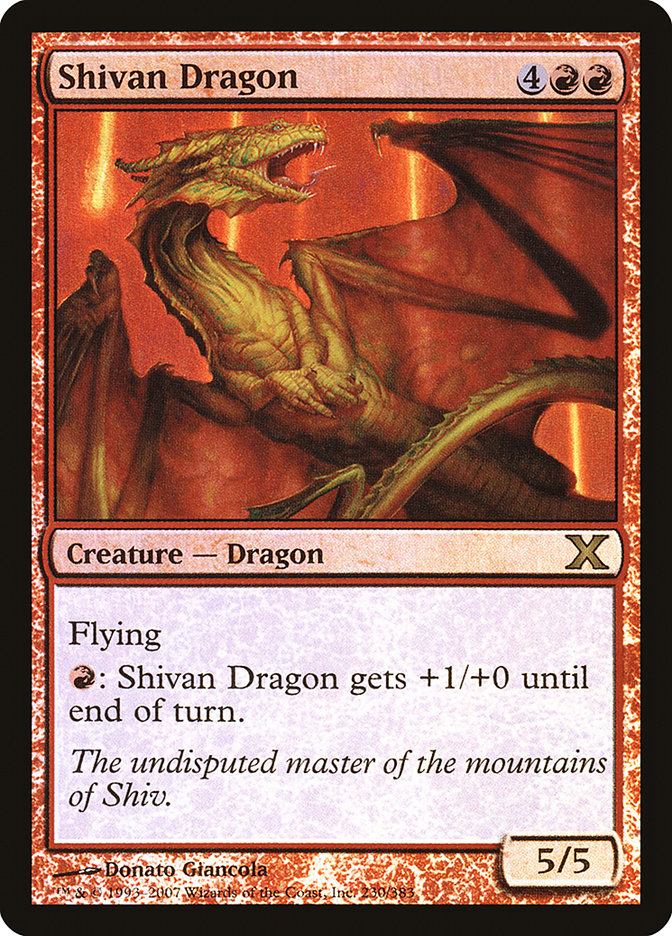 Shivan Dragon (Premium Foil) [Tenth Edition] | L.A. Mood Comics and Games