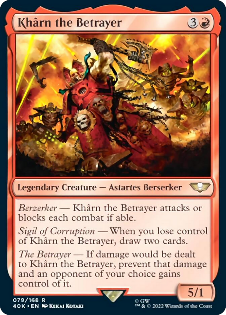 Kharn the Betrayer (Surge Foil) [Warhammer 40,000] | L.A. Mood Comics and Games