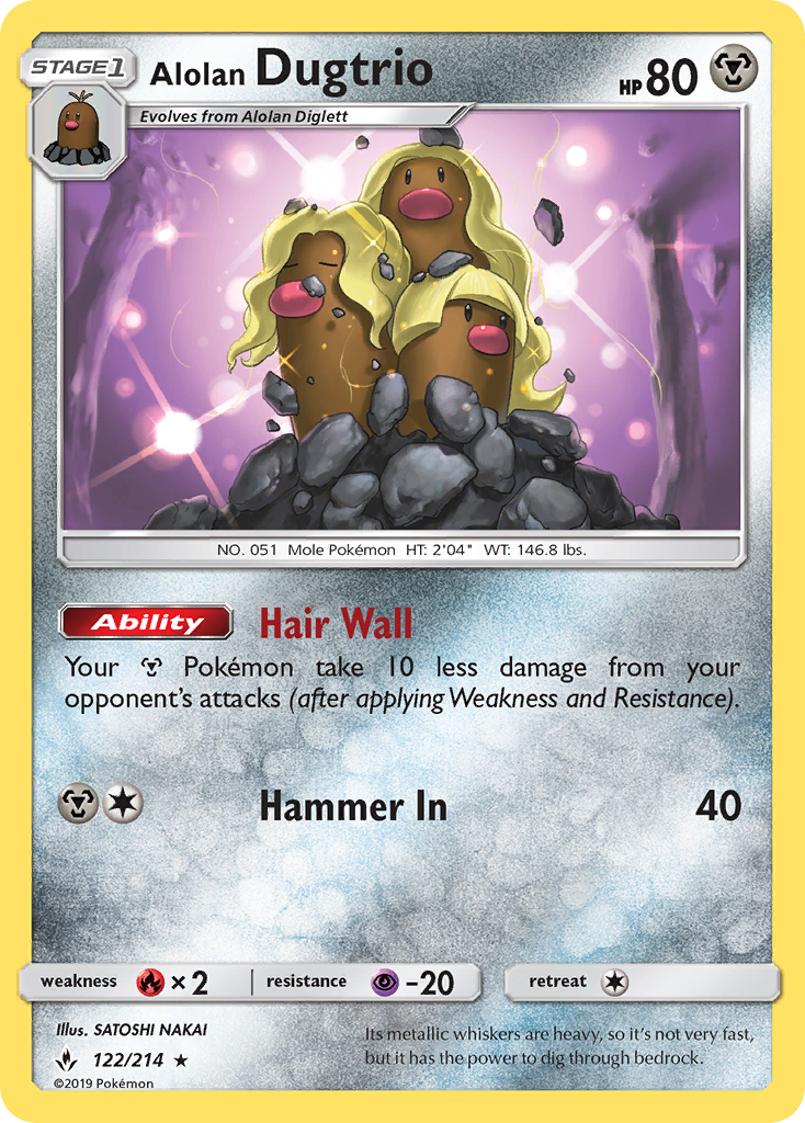 Alolan Dugtrio (122/214) [Sun & Moon: Unbroken Bonds] | L.A. Mood Comics and Games