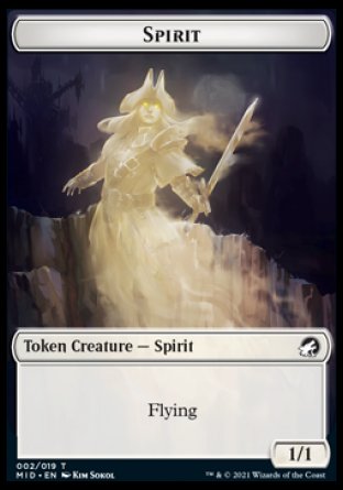 Spirit // Snake Double-Sided Token [Innistrad: Midnight Hunt Commander Tokens] | L.A. Mood Comics and Games