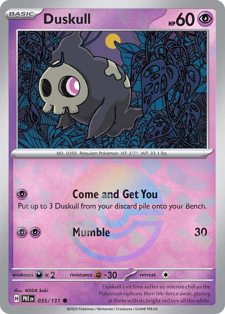 Duskull (035/131) (Poke Ball Pattern) [Scarlet & Violet: Prismatic Evolutions] | L.A. Mood Comics and Games