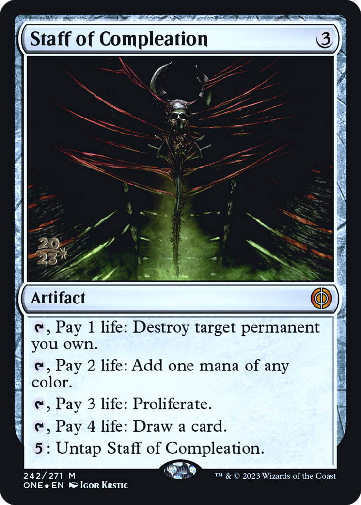 Staff of Compleation [Phyrexia: All Will Be One Prerelease Promos] | L.A. Mood Comics and Games