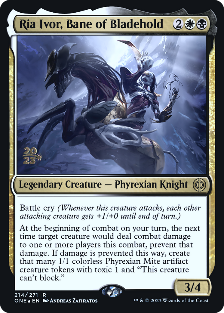 Ria Ivor, Bane of Bladehold [Phyrexia: All Will Be One Prerelease Promos] | L.A. Mood Comics and Games