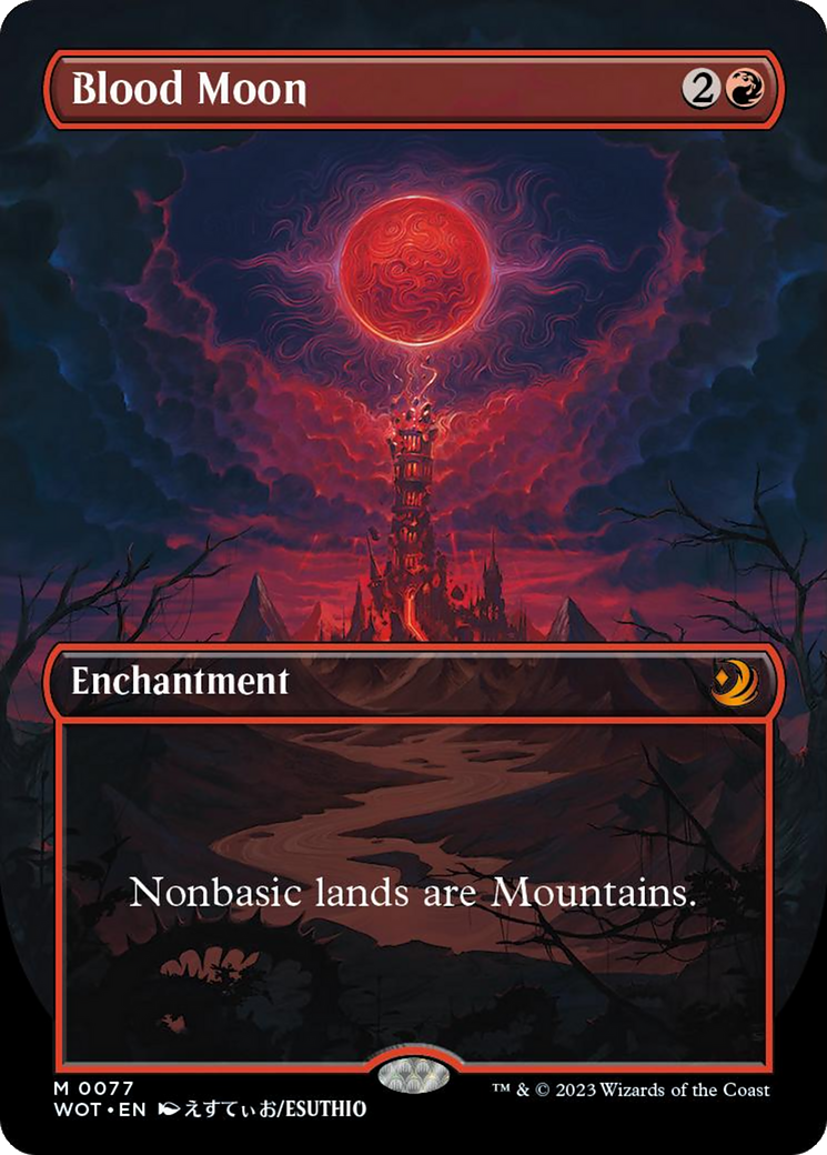 Blood Moon (Anime Borderless) [Wilds of Eldraine: Enchanting Tales] | L.A. Mood Comics and Games