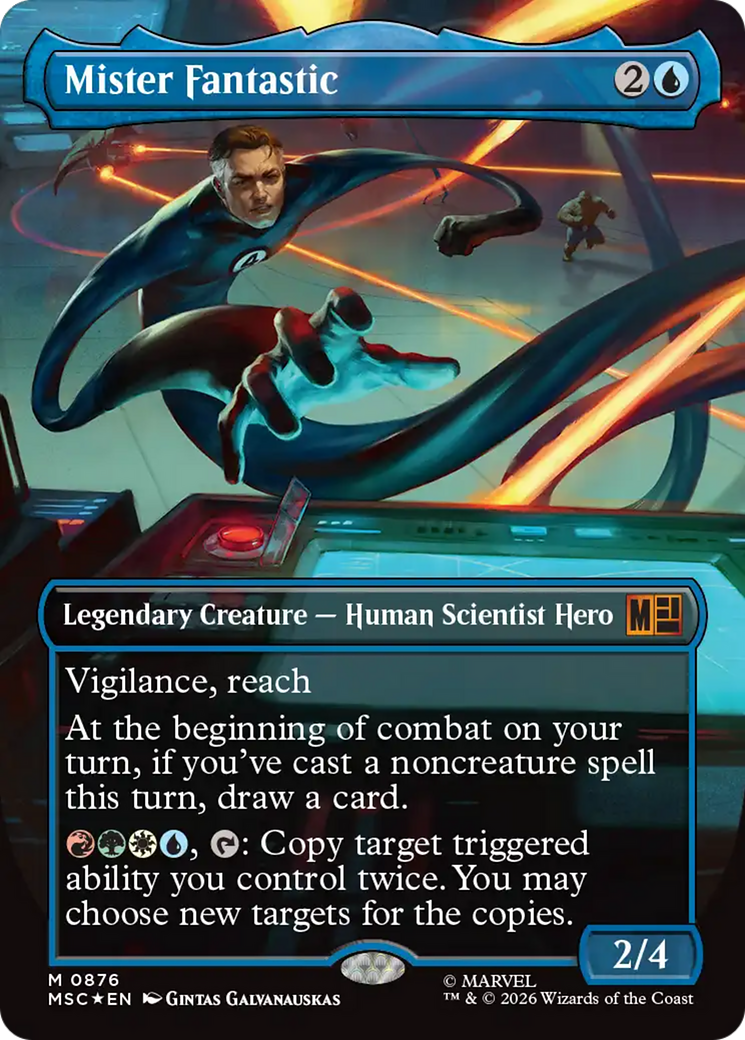 Mister Fantastic (Borderless) (Surge Foil) [Marvel Super Heroes Commander] | L.A. Mood Comics and Games