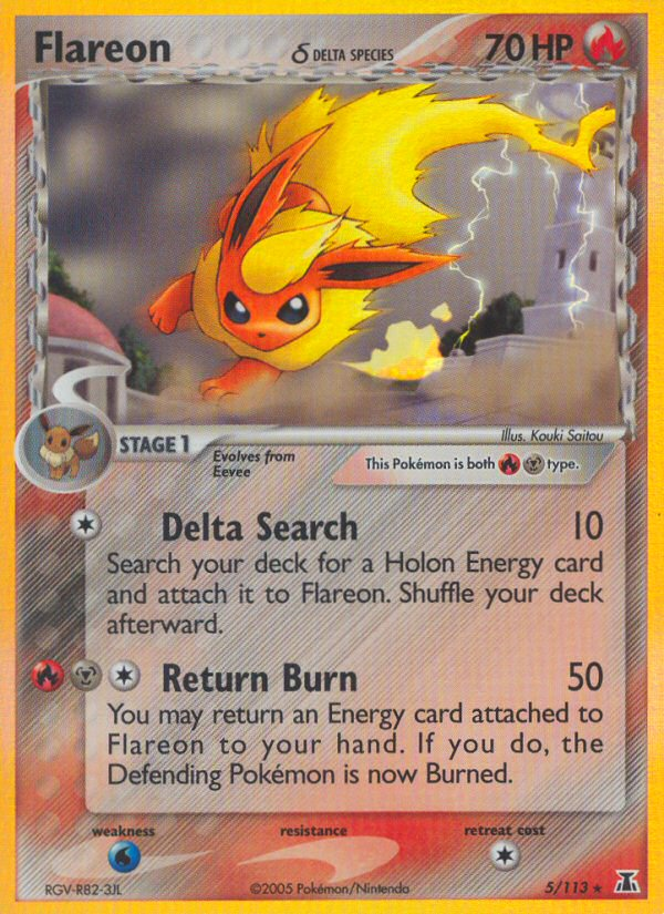 Flareon (5/113) (Delta Species) [EX: Delta Species] | L.A. Mood Comics and Games