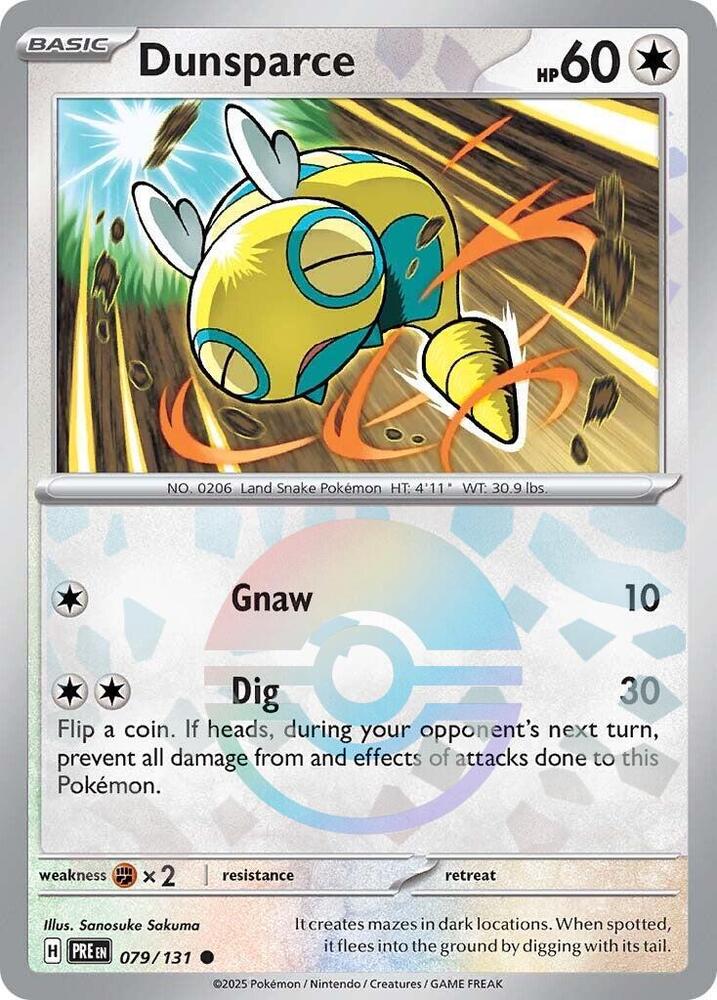 Dunsparce (079/131) (Poke Ball Pattern) [Scarlet & Violet: Prismatic Evolutions] | L.A. Mood Comics and Games