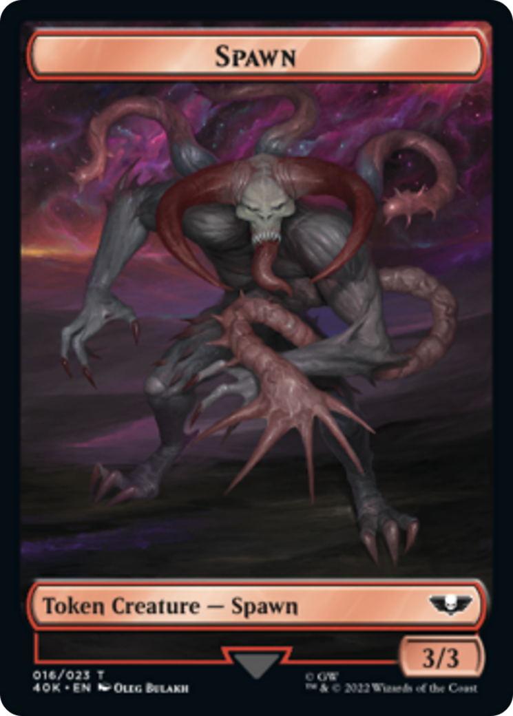 Spawn // Plaguebearer of Nurgle Double-Sided (Surge Foil) [Warhammer 40,000 Tokens] | L.A. Mood Comics and Games