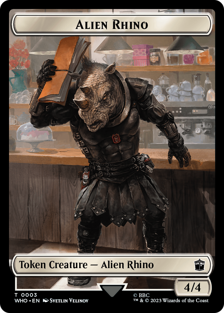 Alien Rhino // Alien Salamander Double-Sided Token [Doctor Who Tokens] | L.A. Mood Comics and Games
