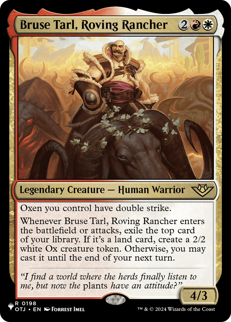 Bruse Tarl, Roving Rancher (OTJ) [The List] | L.A. Mood Comics and Games