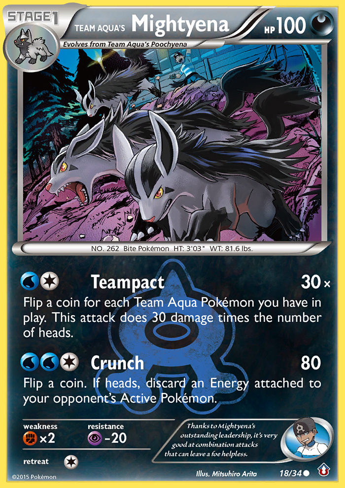 Team Aqua's Mightyena (18/34) [XY: Double Crisis] | L.A. Mood Comics and Games