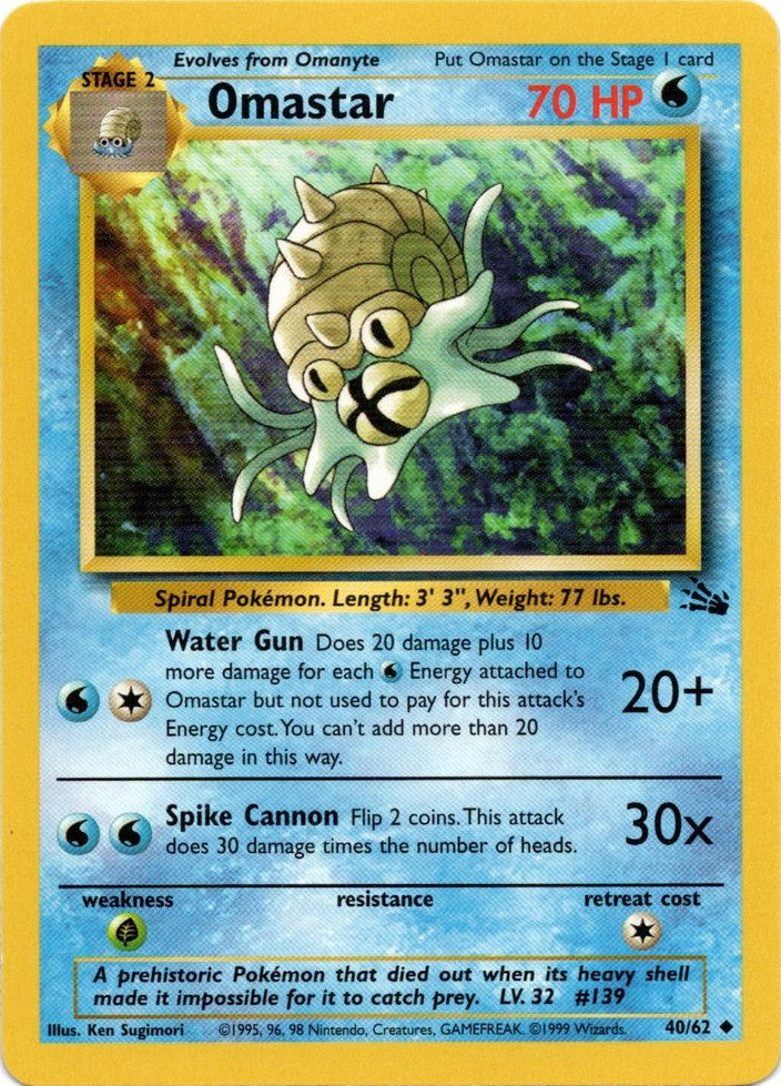 Omastar (40/62) [Fossil Unlimited] | L.A. Mood Comics and Games