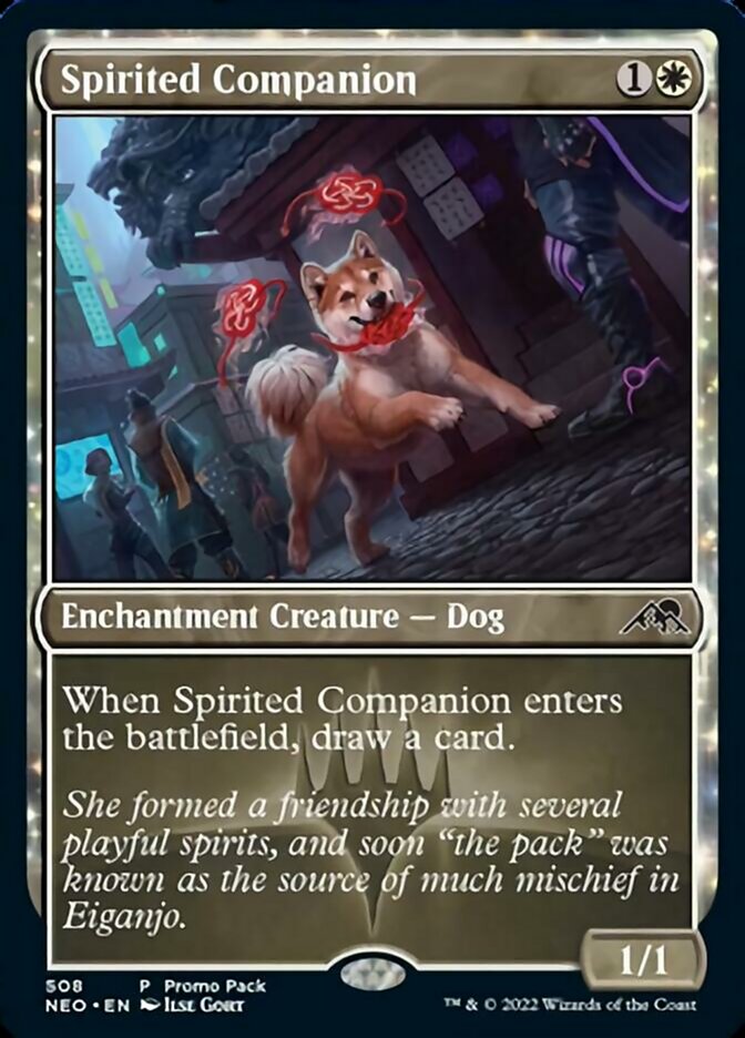 Spirited Companion (Promo Pack) [Kamigawa: Neon Dynasty Promos] | L.A. Mood Comics and Games