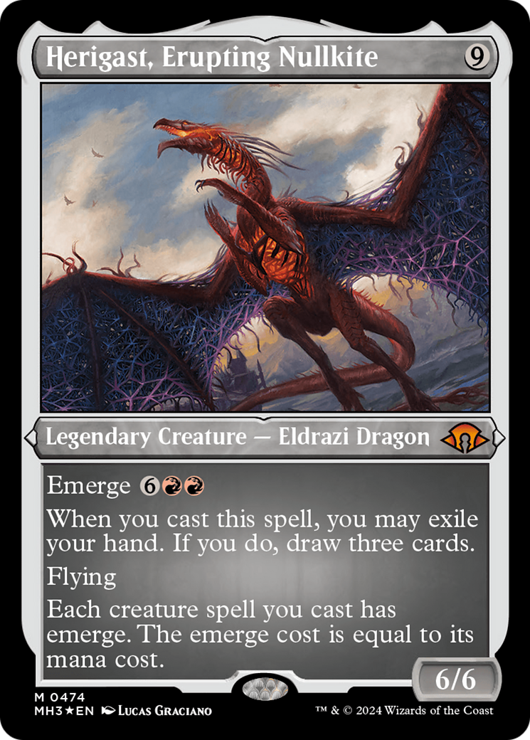 Herigast, Erupting Nullkite (Foil Etched) [Modern Horizons 3] | L.A. Mood Comics and Games