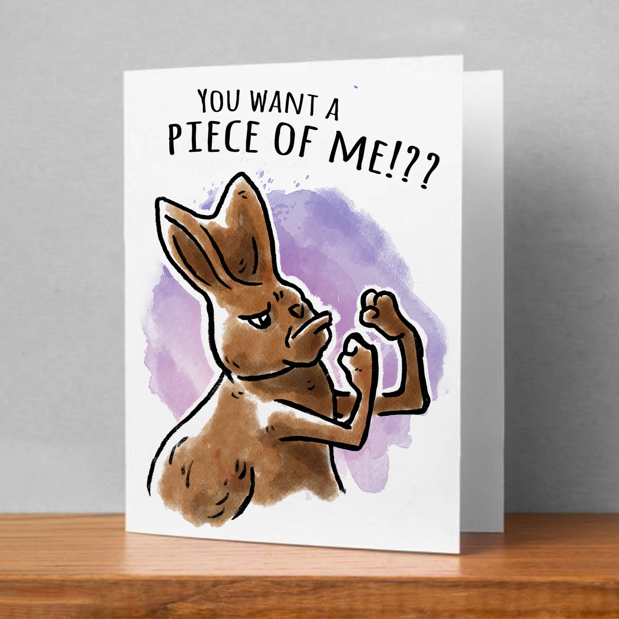 "Want a Piece of Me!?" Funny Easter Card, Happy Easter | L.A. Mood Comics and Games