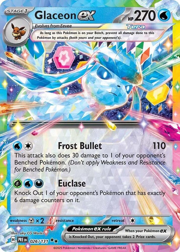 Glaceon ex (026/131) [Scarlet & Violet: Prismatic Evolutions] | L.A. Mood Comics and Games