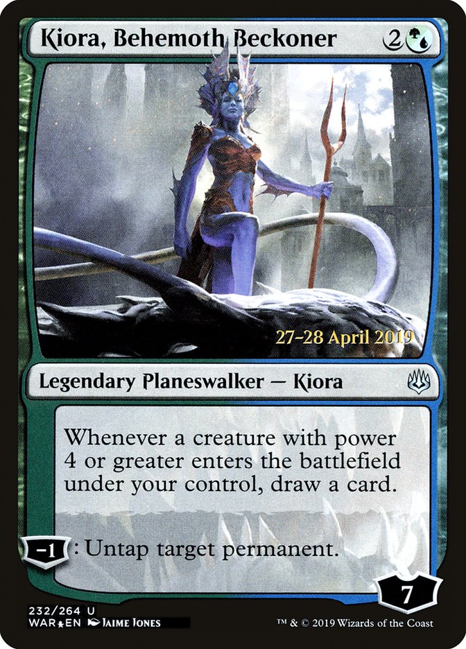 Kiora, Behemoth Beckoner [War of the Spark Prerelease Promos] | L.A. Mood Comics and Games