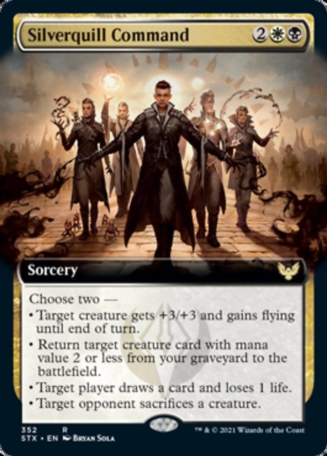 Silverquill Command (Extended Art) [Strixhaven: School of Mages] | L.A. Mood Comics and Games