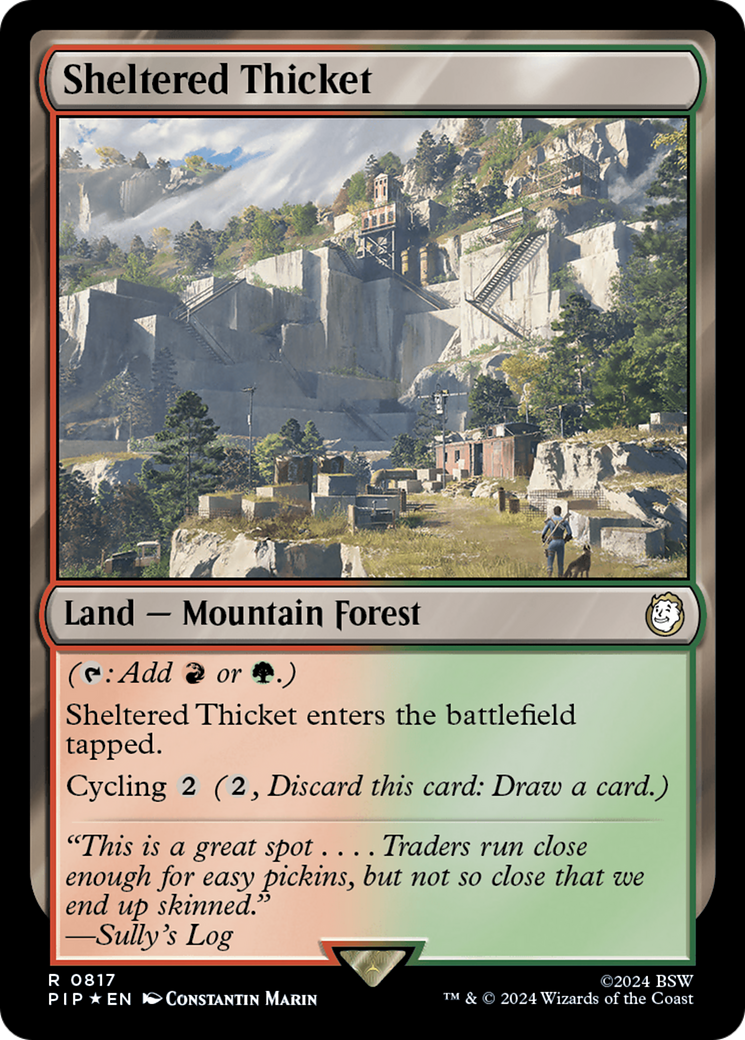 Sheltered Thicket (Surge Foil) [Fallout] | L.A. Mood Comics and Games