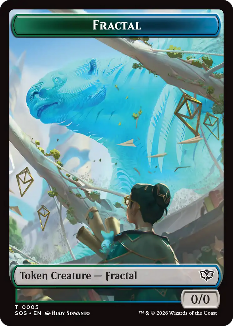 Fractal (0005) // Spirit (0011) Double-Sided Token [Secrets of Strixhaven Tokens] | L.A. Mood Comics and Games