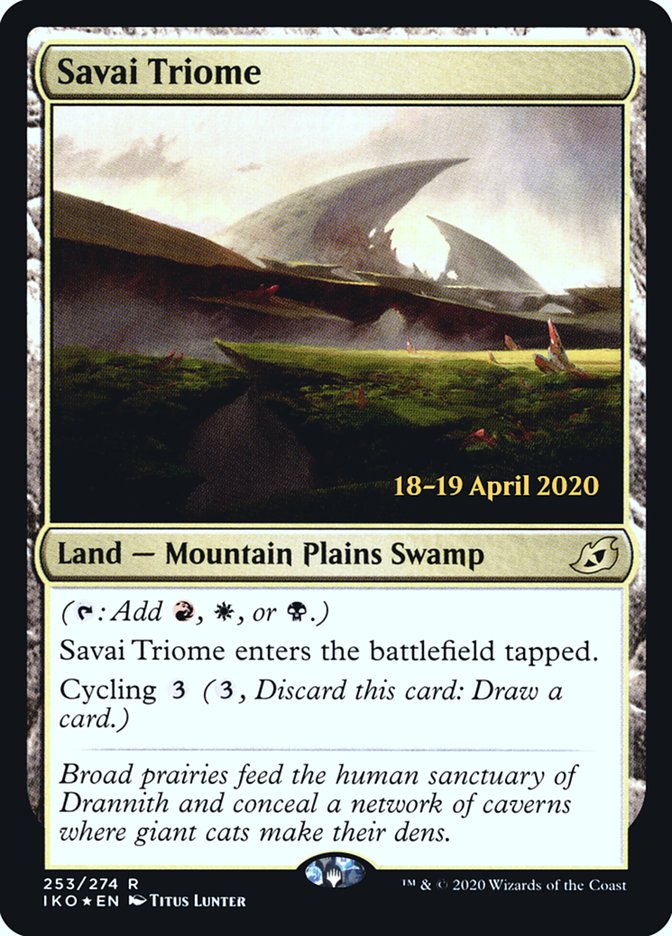 Savai Triome [Ikoria: Lair of Behemoths Prerelease Promos] | L.A. Mood Comics and Games