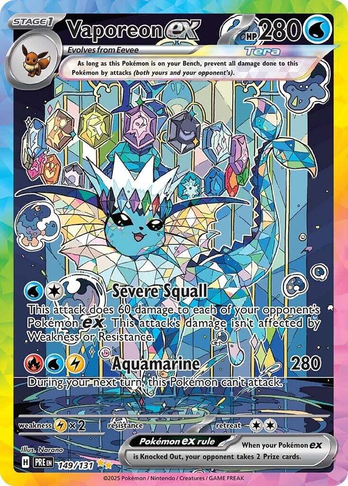 Vaporeon ex (149/131) [Scarlet & Violet: Prismatic Evolutions] | L.A. Mood Comics and Games