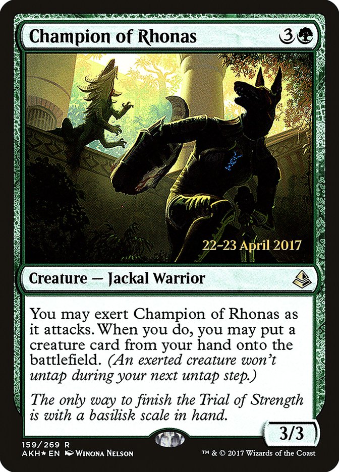 Champion of Rhonas [Amonkhet Prerelease Promos] | L.A. Mood Comics and Games