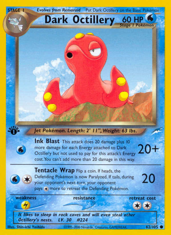 Dark Octillery (62/105) [Neo Destiny 1st Edition] | L.A. Mood Comics and Games