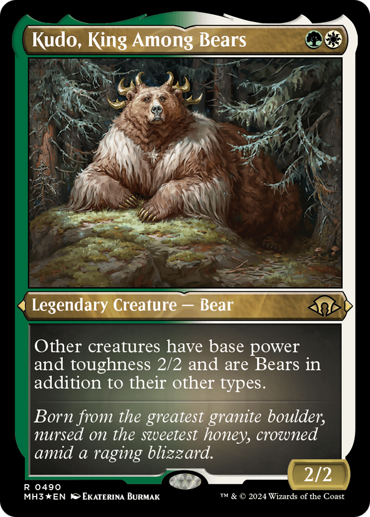 Kudo, King Among Bears (Foil Etched) [Modern Horizons 3] | L.A. Mood Comics and Games