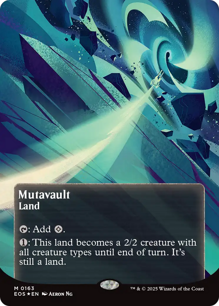 Mutavault (0163) (Borderless) (Galaxy Foil) [Edge of Eternities: Stellar Sights] | L.A. Mood Comics and Games