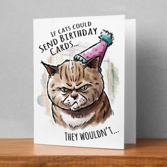 "If Cats Could.." Funny Cat Birthday Card for Friend Pet Lov | L.A. Mood Comics and Games