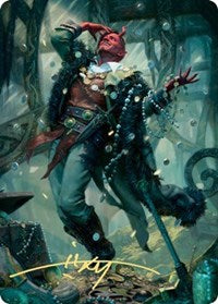 Tibalt, Cosmic Impostor Art Card (Gold-Stamped Signature) [Kaldheim Art Series] | L.A. Mood Comics and Games