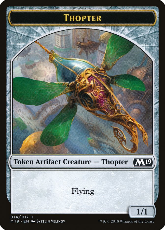 Knight // Thopter Double-Sided Token (Game Night) [Core Set 2019 Tokens] | L.A. Mood Comics and Games