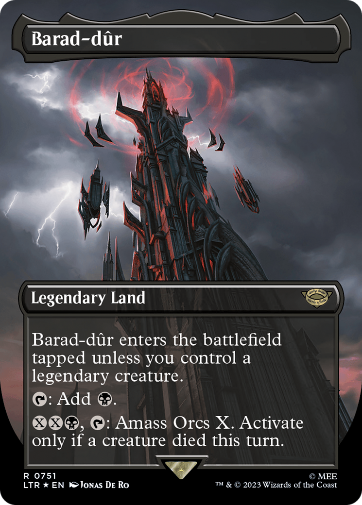 Barad-dur (0751) (Borderless) (Surge Foil) [The Lord of the Rings: Tales of Middle-Earth] | L.A. Mood Comics and Games