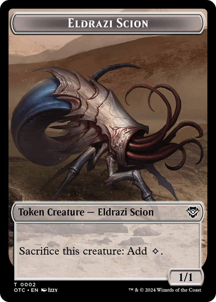 Eldrazi Scion // Treasure Double-Sided Token [Outlaws of Thunder Junction Commander Tokens] | L.A. Mood Comics and Games