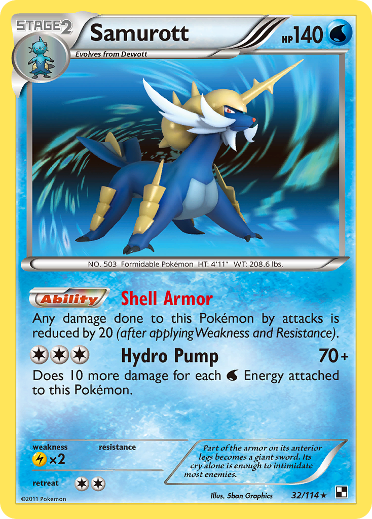 Samurott (32/114) [Black & White: Base Set] | L.A. Mood Comics and Games