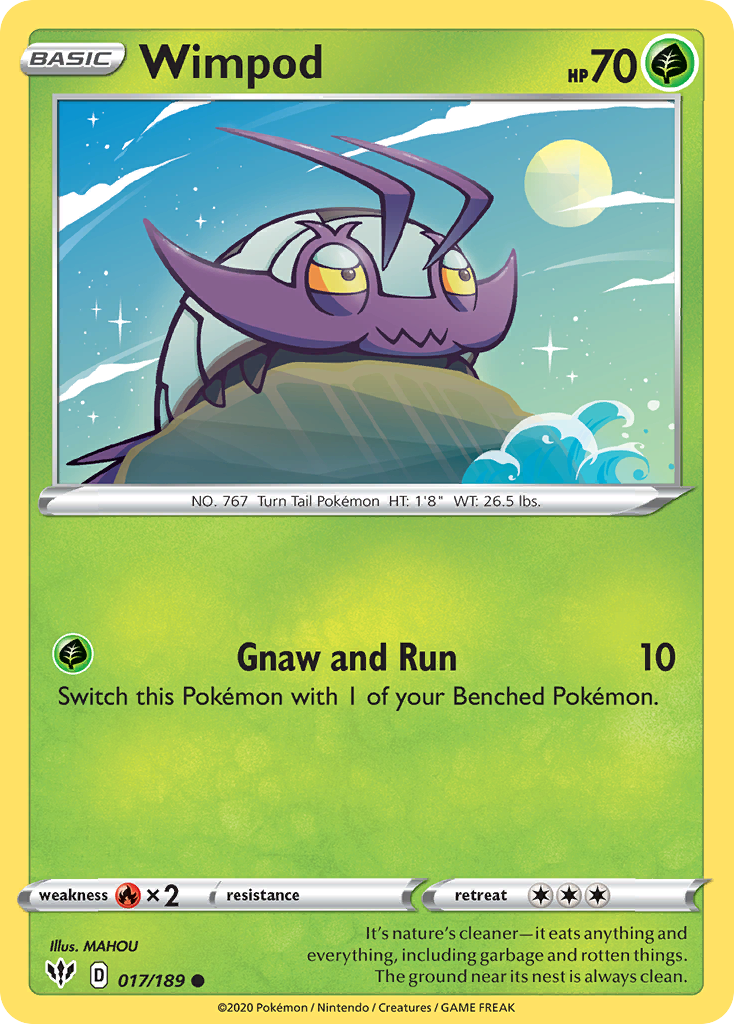 Wimpod (017/189) [Sword & Shield: Darkness Ablaze] | L.A. Mood Comics and Games