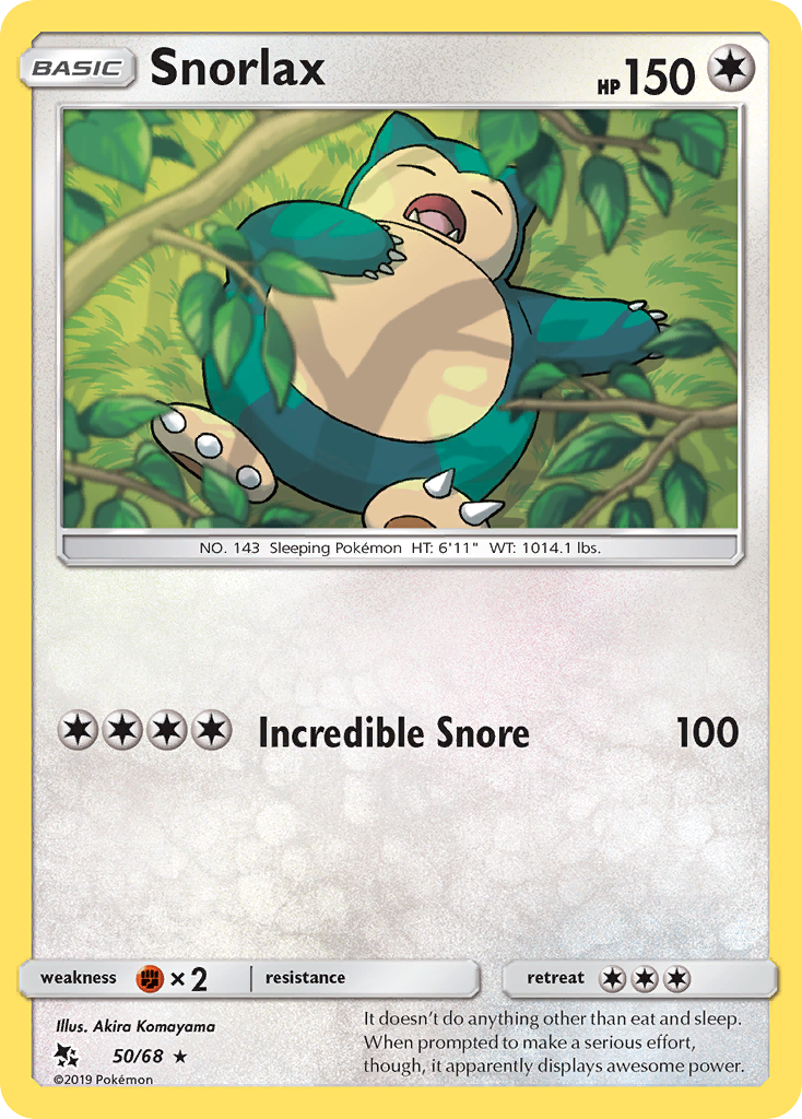 Snorlax (50/68) [Sun & Moon: Hidden Fates] | L.A. Mood Comics and Games