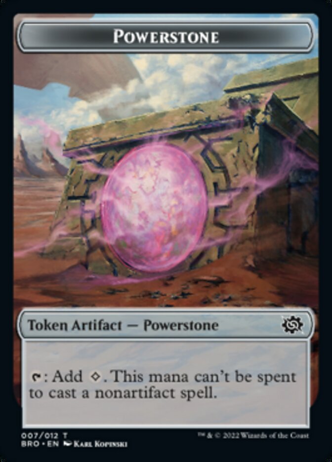 Powerstone // Ravage Double-Sided Token [The Brothers' War Tokens] | L.A. Mood Comics and Games