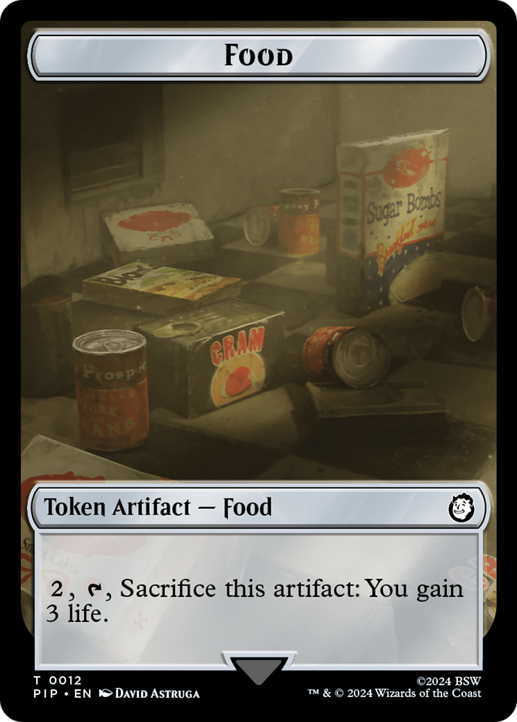 Warrior // Food (0012) Double-Sided Token [Fallout Tokens] | L.A. Mood Comics and Games